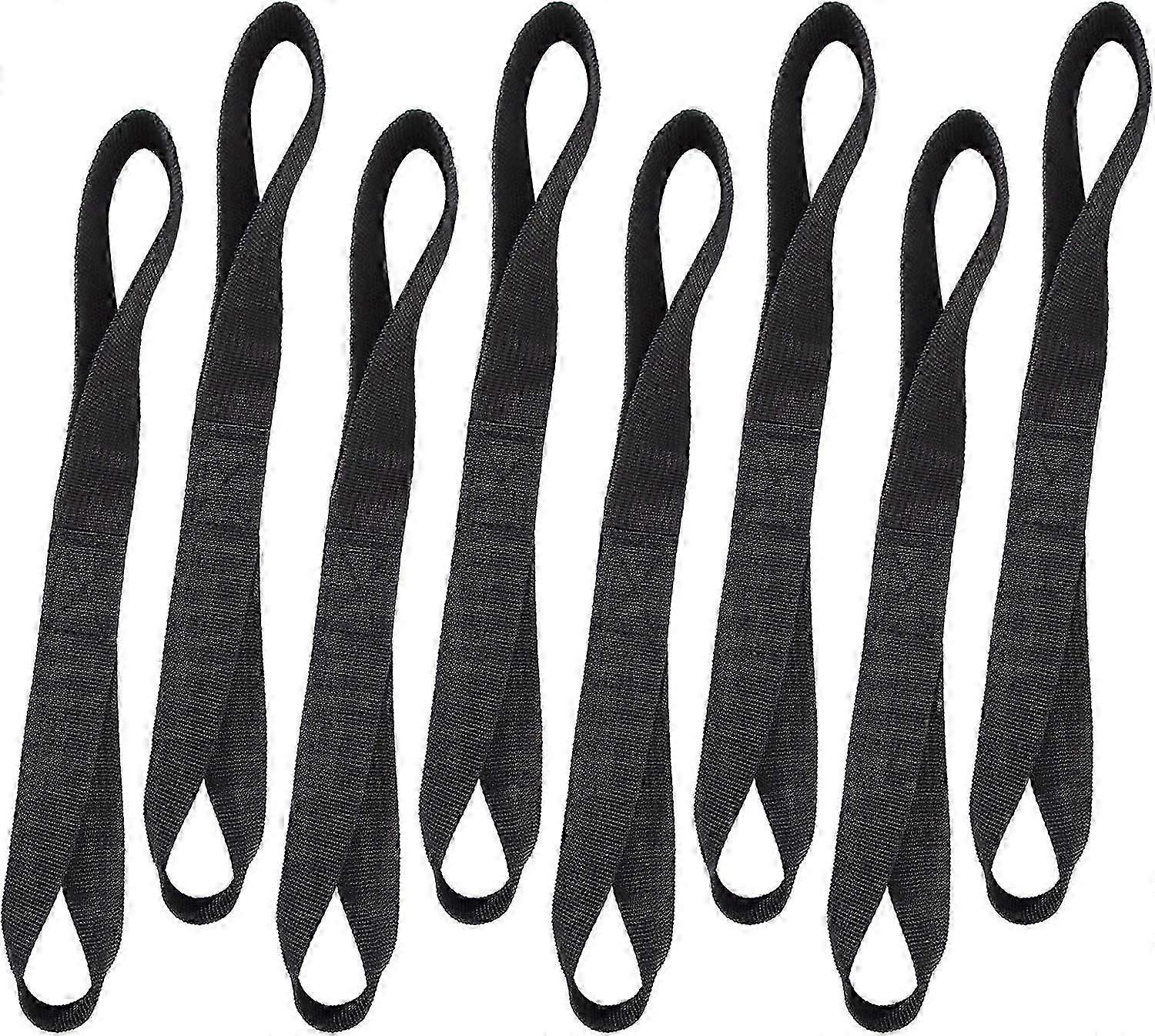 Soft Loop Tie Down Straps Securing Loop Straps Tie Down Cargo Straps Lashing Belt For Securing ATV UTV Motorcycle black8pcs