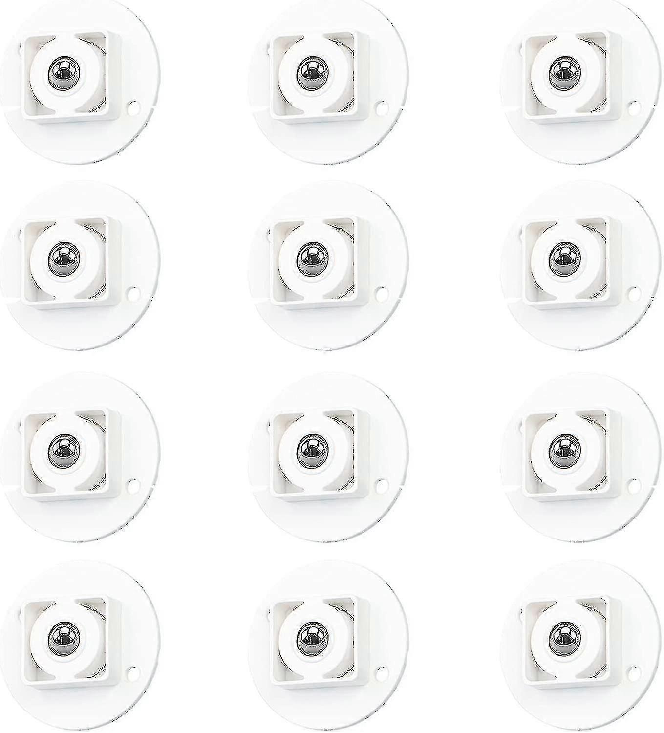 12 Pcs Self Adhesive Transfer Casters,transfer Ball Casters Solid Plastic 360 Rotation Caster