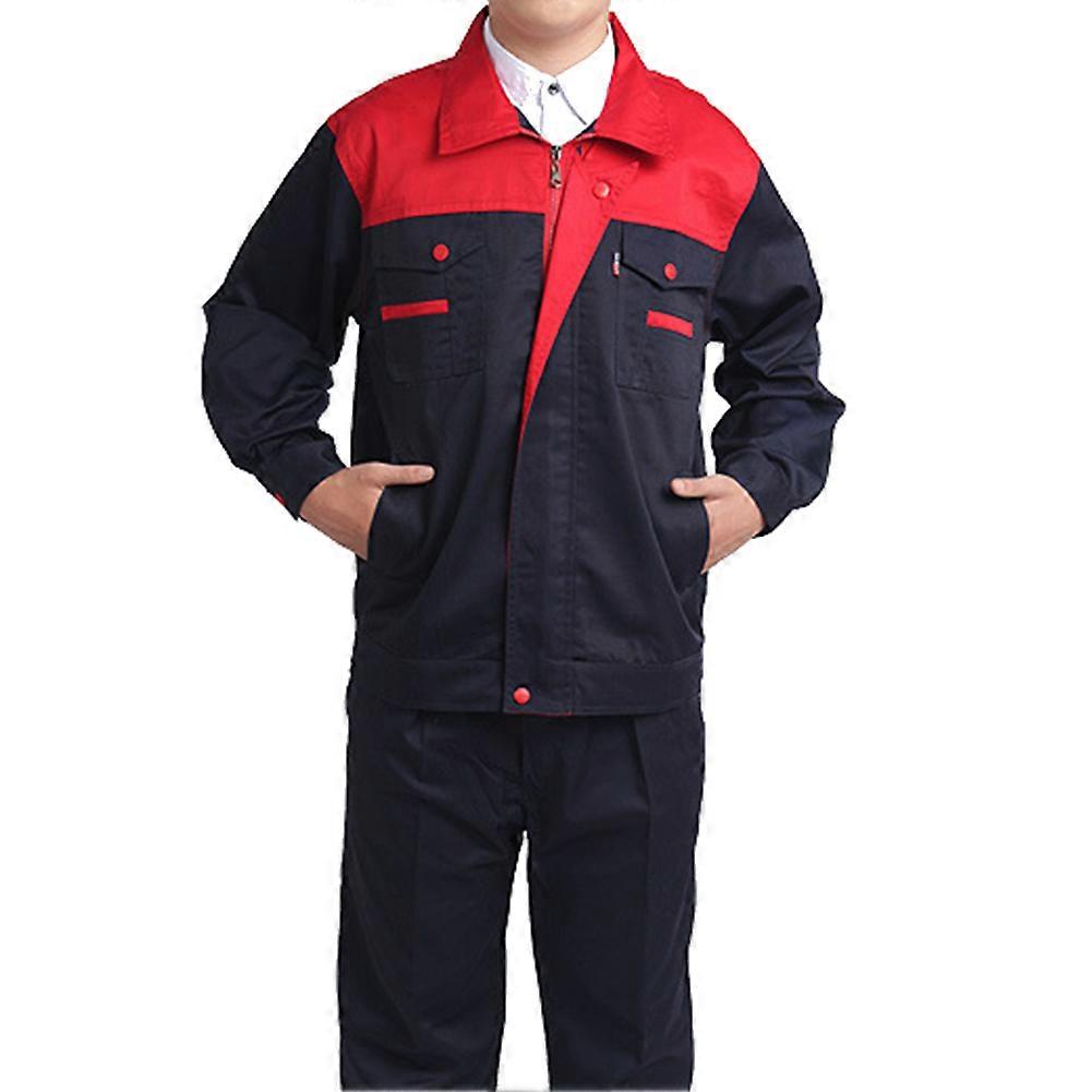 Reparatör Klädset Arbetsförsäkring Kläder för elektrisk svetsning (Blå, Röd 185/3XL)