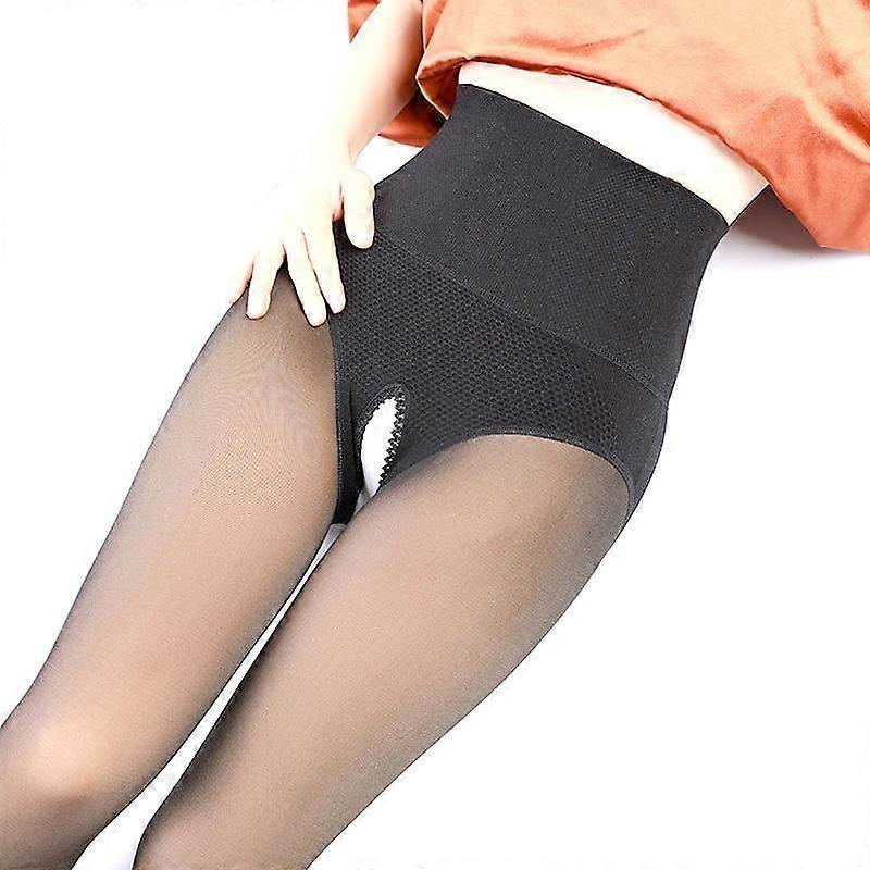 Kvinnor Underkläder Hög midja Öppen gren Strumpbyxor Termiska strumpbyxor Varma Byxor Leggings Fleece Foder