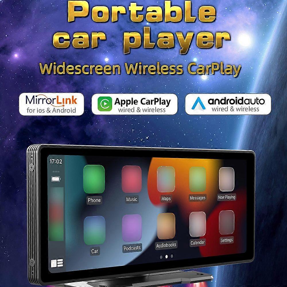 9.3 Inch Car Stereo MP5 Player BT Hands~Free Calling FM Radio Support Carplay Android Auto Phone Link Reversing Assist U~Disk/TF Card with Adjustable 