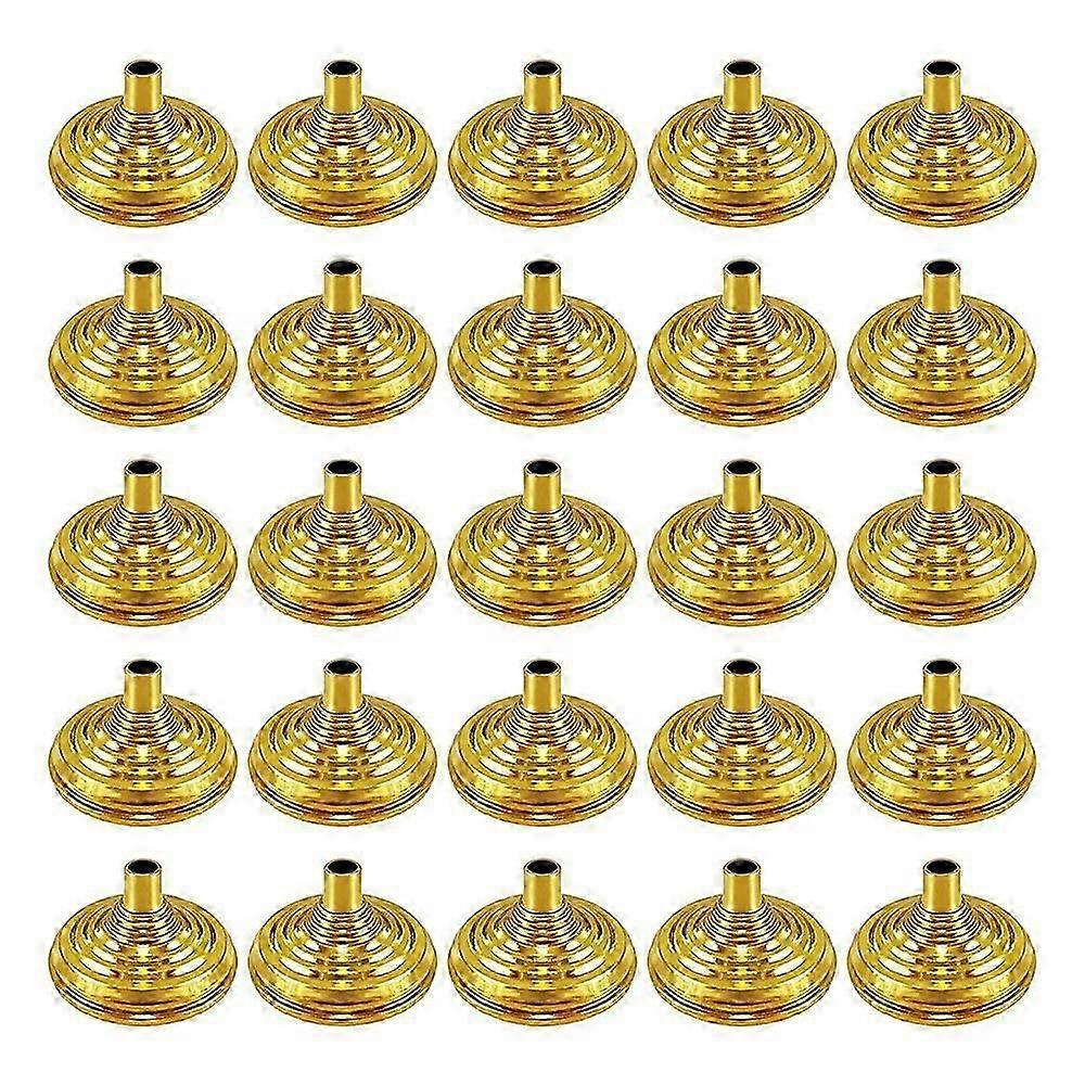 25Pcs Gold Mini Hand Held Flag Stand Base Table Flag Base Bar Restaurant Party Conferences Desktop Display Decoration