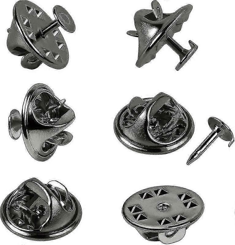 120 Pairs Butterfly Clutch Tie Tacks Pin Back Compatible With With 8mm Length Blank Pins For Craft Making (silver)