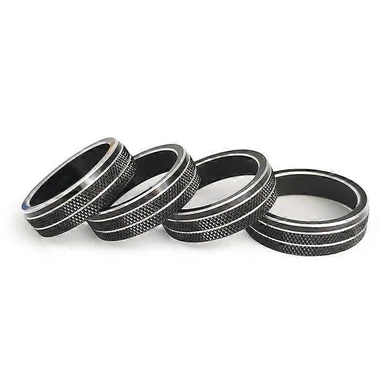 4pcs Car Air Conditioning Rotary Knob Ring for Volvo S60 XC60 V60 V40 S80 Car Fan Button Audio Stereo Volume Control Knob Cover
