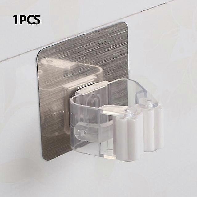 1/2/4pcs Mop Broom Holder Adhesive Multi-Purpose Hooks Wall Mounted Mop Organizer Brush Broom Racks Hanger Kitchen Strong Hooks
