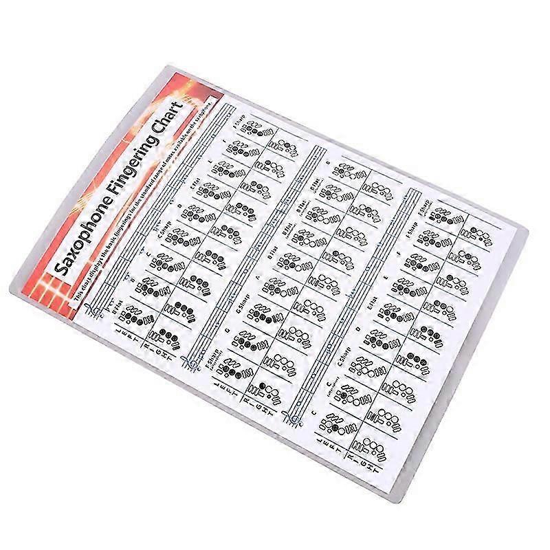 Saxophone Practice Chart Coated Paper Saxophone Fingering Chart Saxophone Fingering Chart Music Cho