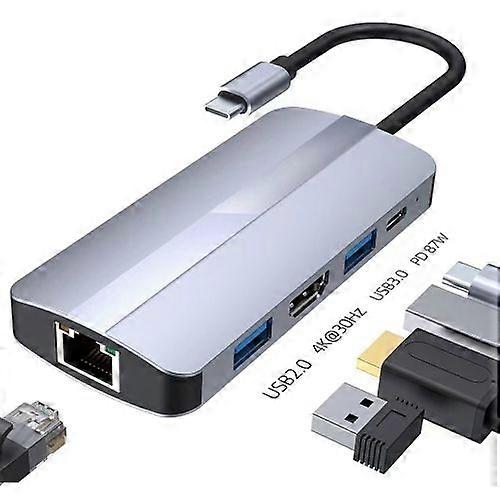 ZRUXE HB-115 5 in 1 USB-C / Type-C to USB Multifunctional Docking Station HUB Adapter