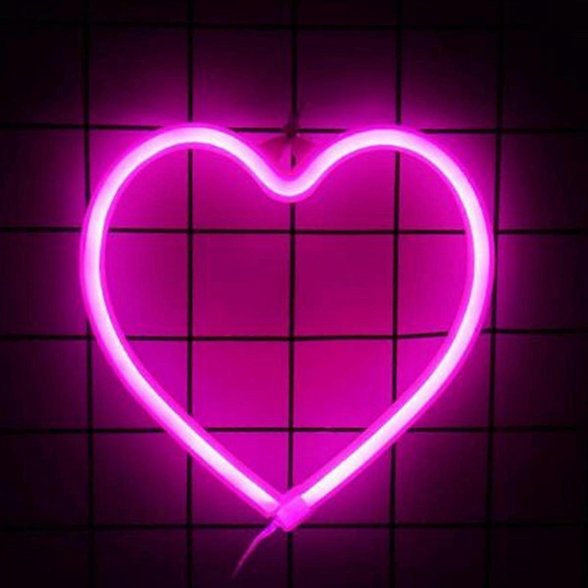Heart, Neon Sign, Light, USB/Battery Powered, LED Light