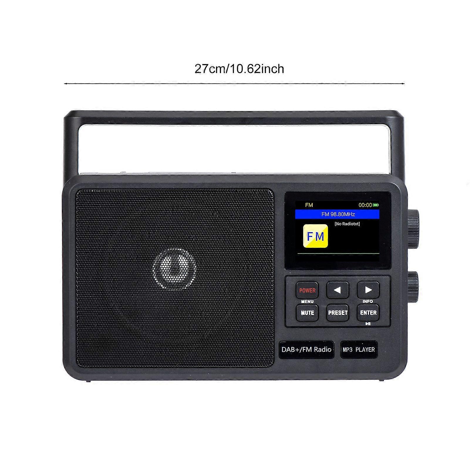 Portable Handheld Radio Multi Function FM Radio WiFi DAB+ Wireless Radio Support Alarm Clock and Sleep Setting