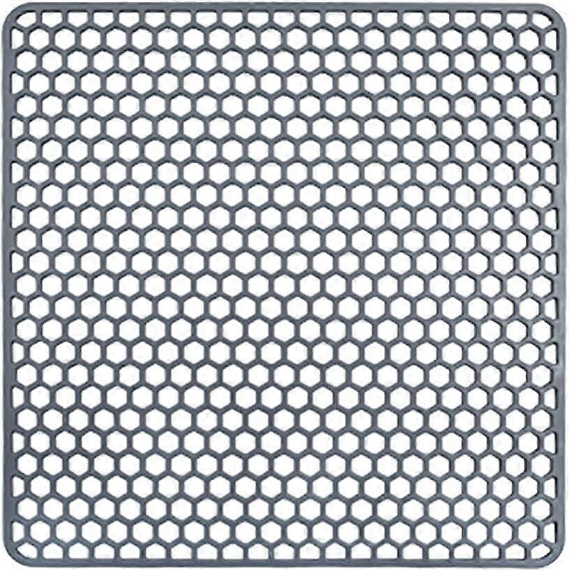 Multifunctional silicone deep dish trivet for kitchen, table (gray honeycomb)