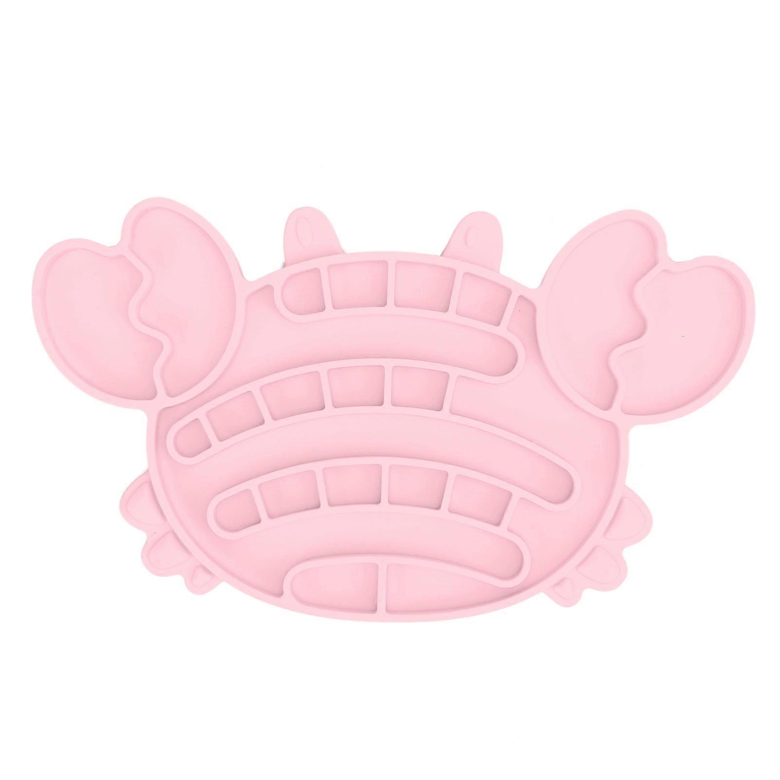Pet Feeder Mat Silicone Crab Shape Anti-Swallowing Slow Feeding Pad for Dogs and Cats, Pink Color, Interactive Design
