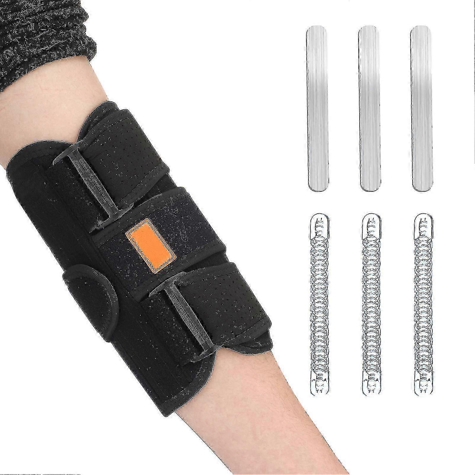 Pain Relief Elbow Brace and Splint for Cubital Tunnel Tennis and Golf Elbow Support with Immobilization and Nighttime Support