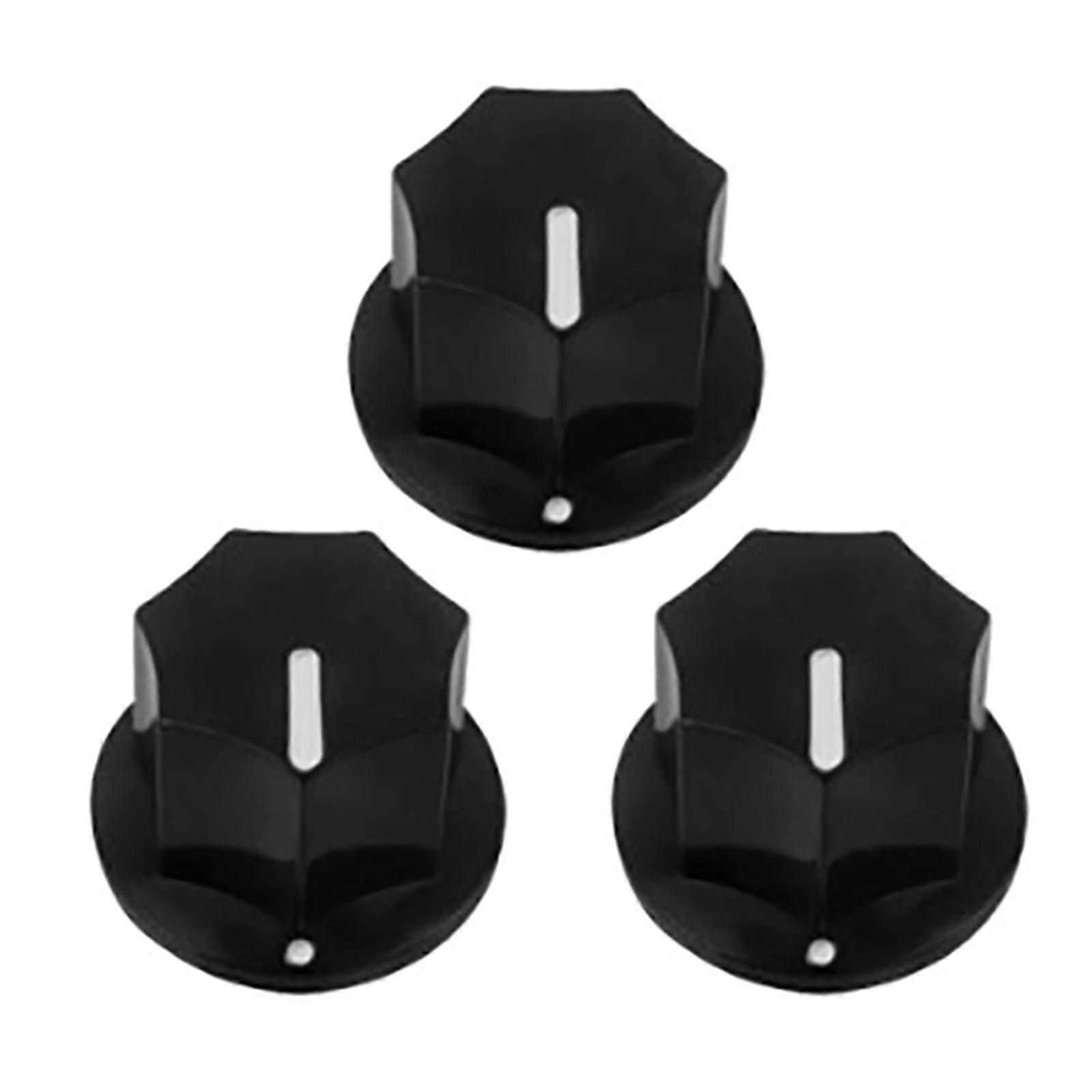 3Pcs Bass Effect Button Control Knob Turning Knob Bass Knobs Guitar Knobs Potentiometer Guitar Dome Knobs Replacements  L