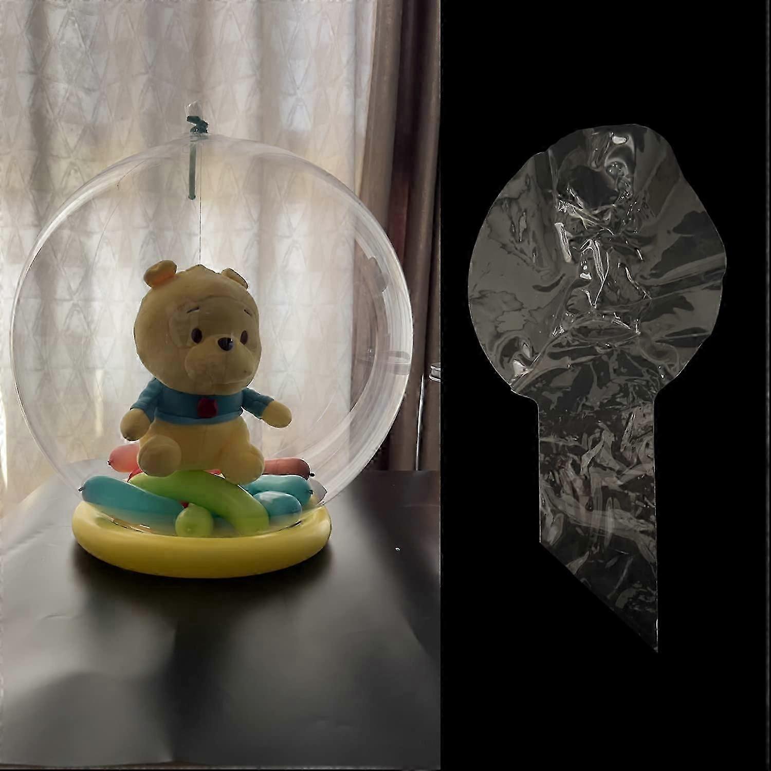 بالونات كبيرة شفافة للحشو ، 10 عبوات 22 بوصة عملاقة ممتدة مسبقا قابلة للتعبئة برقبة واسعة جدا بالونات BoBo لديكور الحفلات