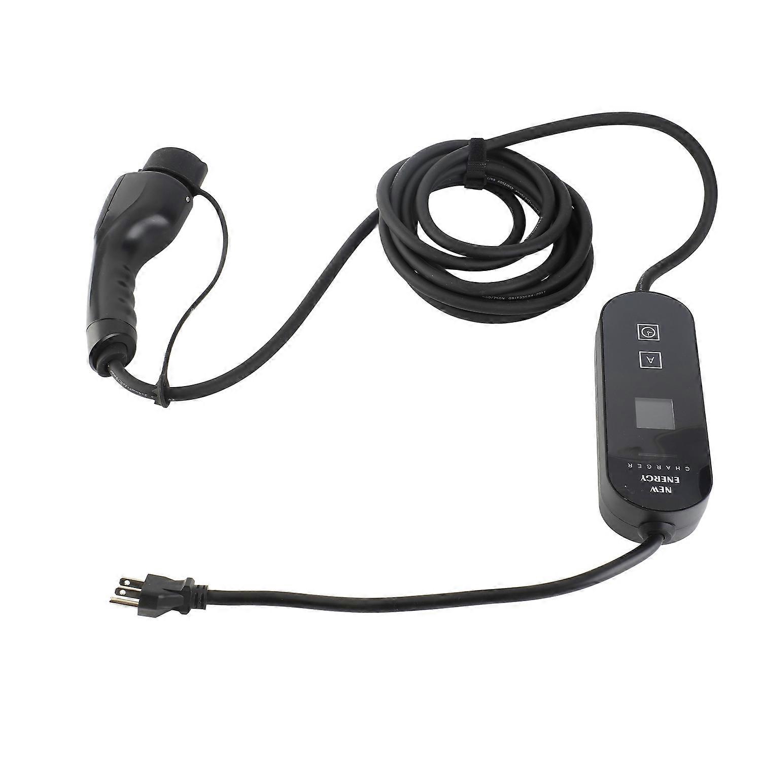 EV Charger 16A 3.5KW Portable Electric Vehicle Charger with LED Screen Intelligent Temperature Contr