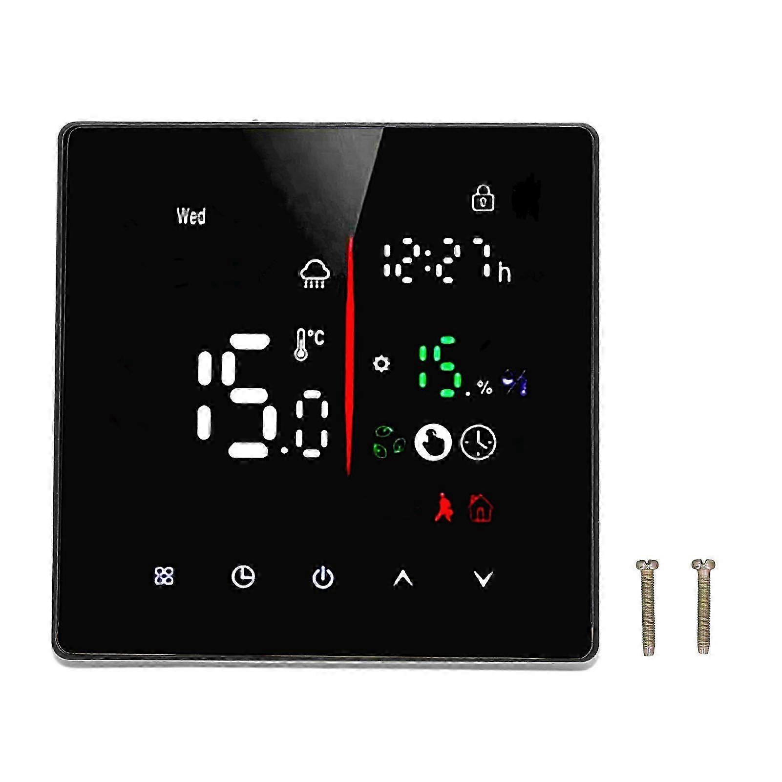Touch Screen Thermostat with Linkage Function Wall Mount Temperature Controller for Water Floor Heating AC 90240V 3A