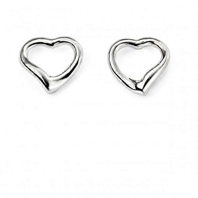 Beginnings Sterling Silver E2102 Small Open Heart Stud Earrings