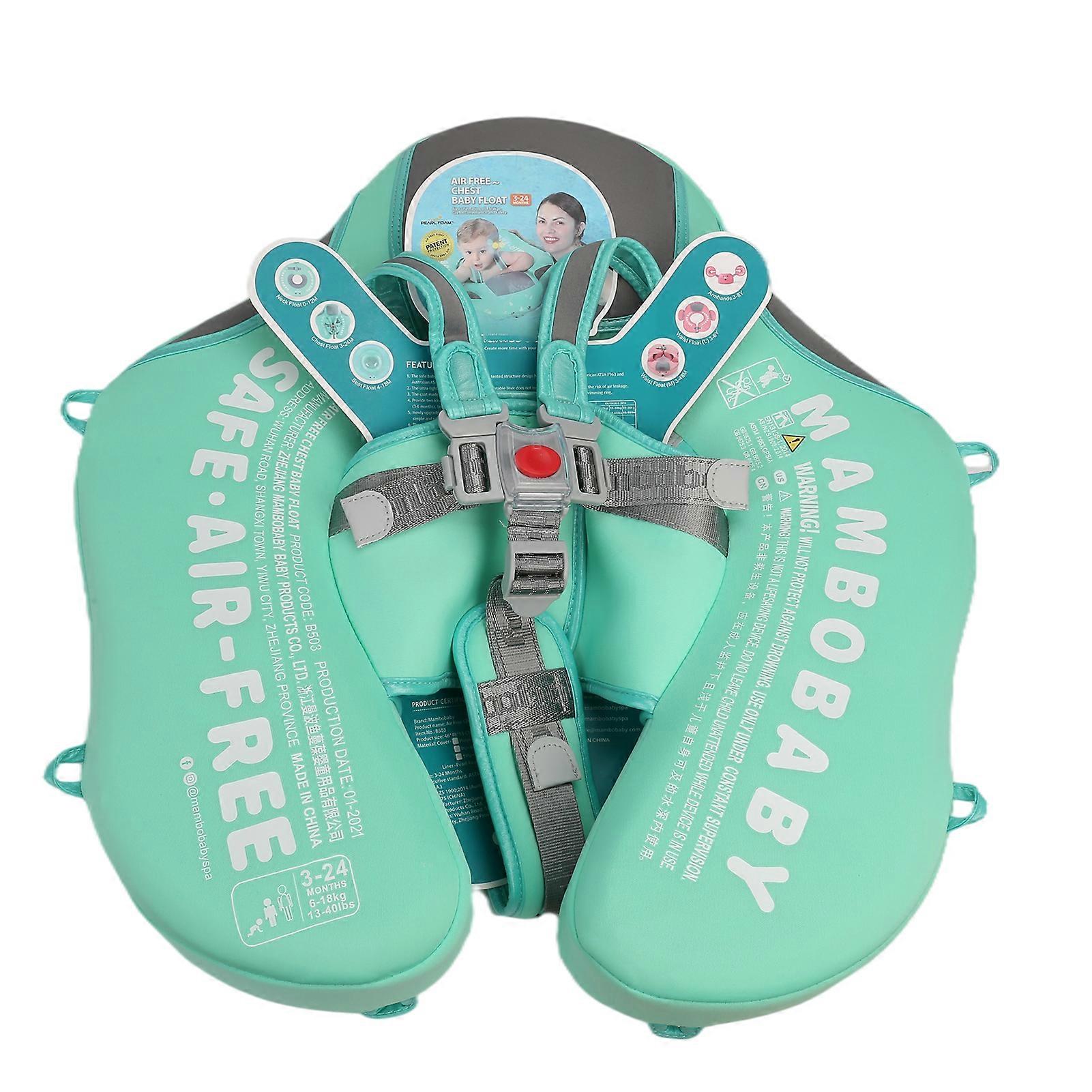 Non-Inflatable Baby Swimming Ring with Sunshade - Waterproof Airtight for Pool Use