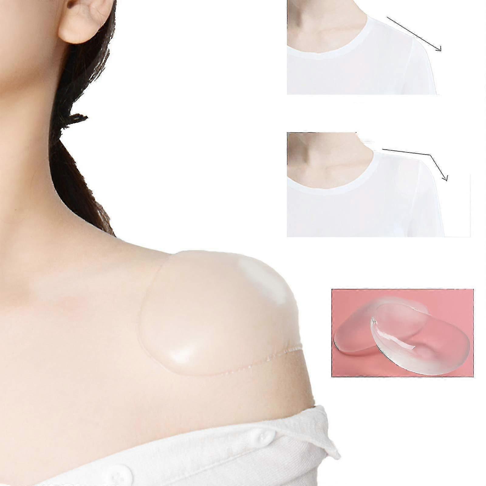2pcs Silicone Epaulets Shoulder Push-up Adhesive Pads Shoulder Enhancer