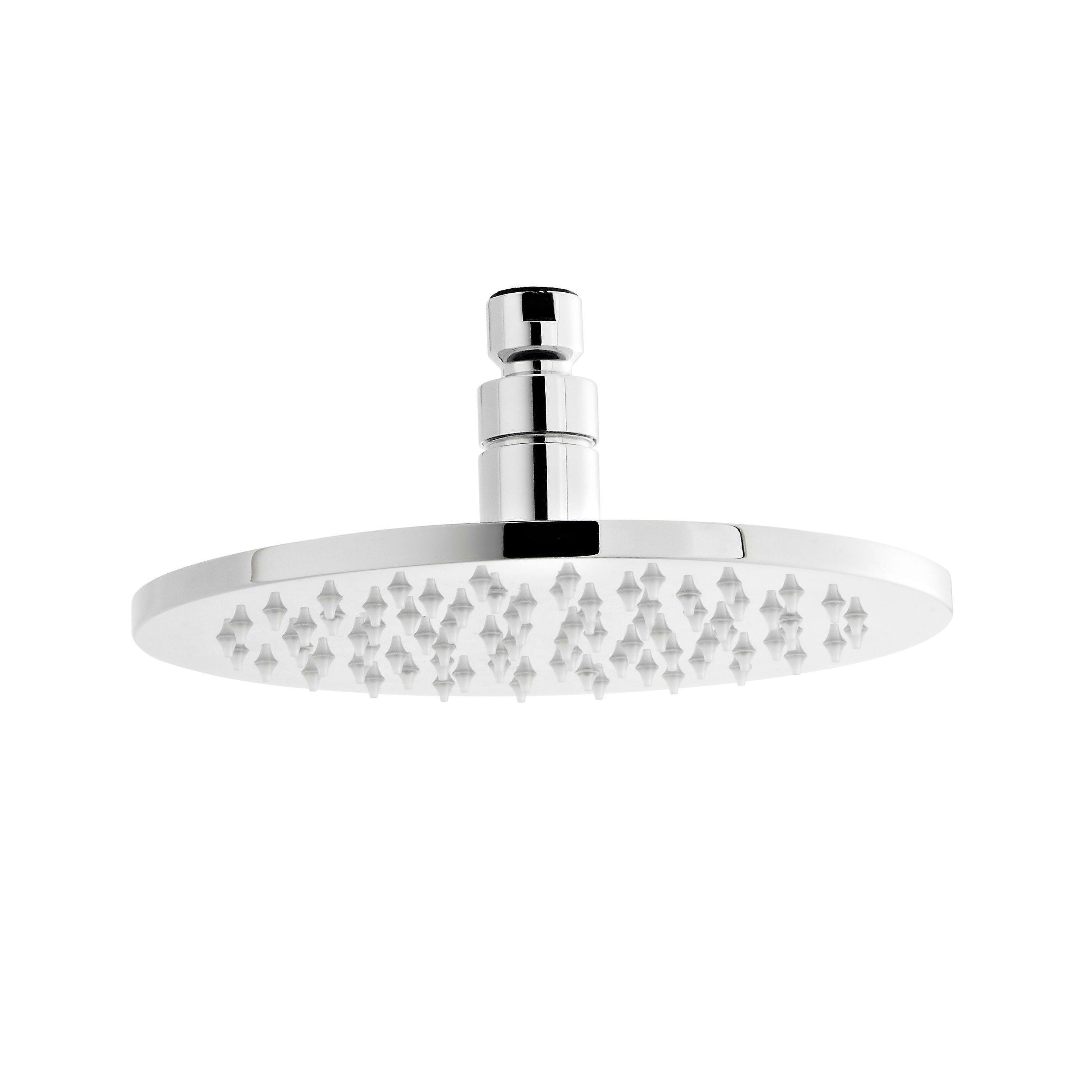 Round LED Fixed Shower Head, 200mm - Chrome