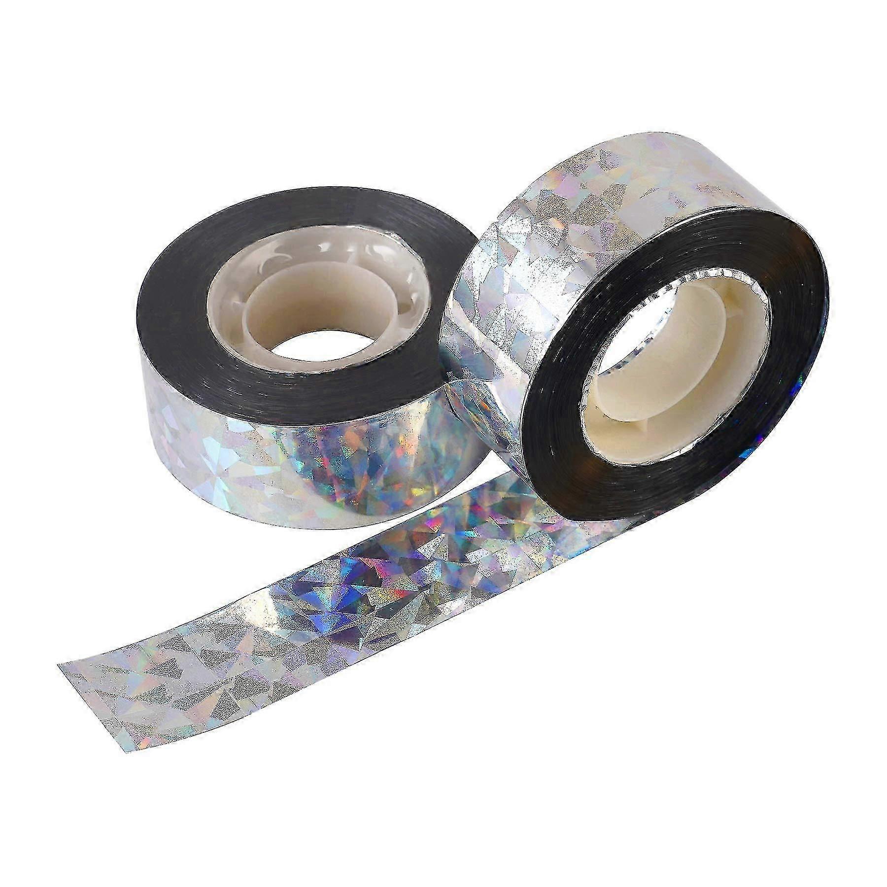 2pcs Bird Repellent Scare Tape, 262 piedi X 2,4 cm Bird Deterrent Reflective Scare Tape for Scare Birds Away