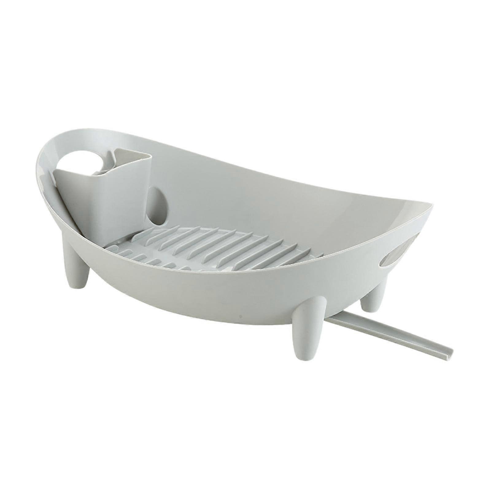 Compact Dish Drying Rack for Tableware Organizer and Drain Basket