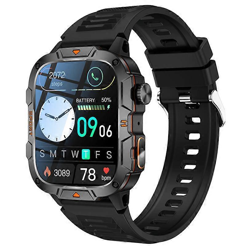 Smartwatch with Bluetooth Calling, Heart Rate, Blood Pressure, Blood Oxygen, and Health Monitoring(Black)