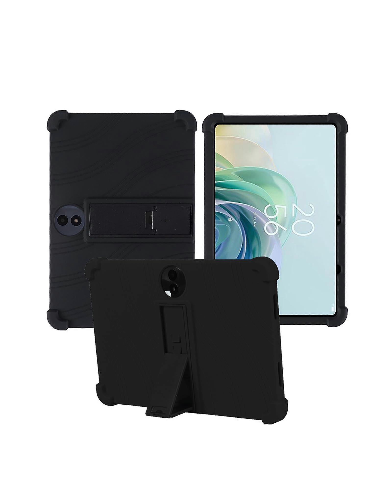 Case for TCL TAB 11 Gen2 Tablet 11-Inch Android 14, Soft Silicone Stand, Shockproof Kids Friendly, Black