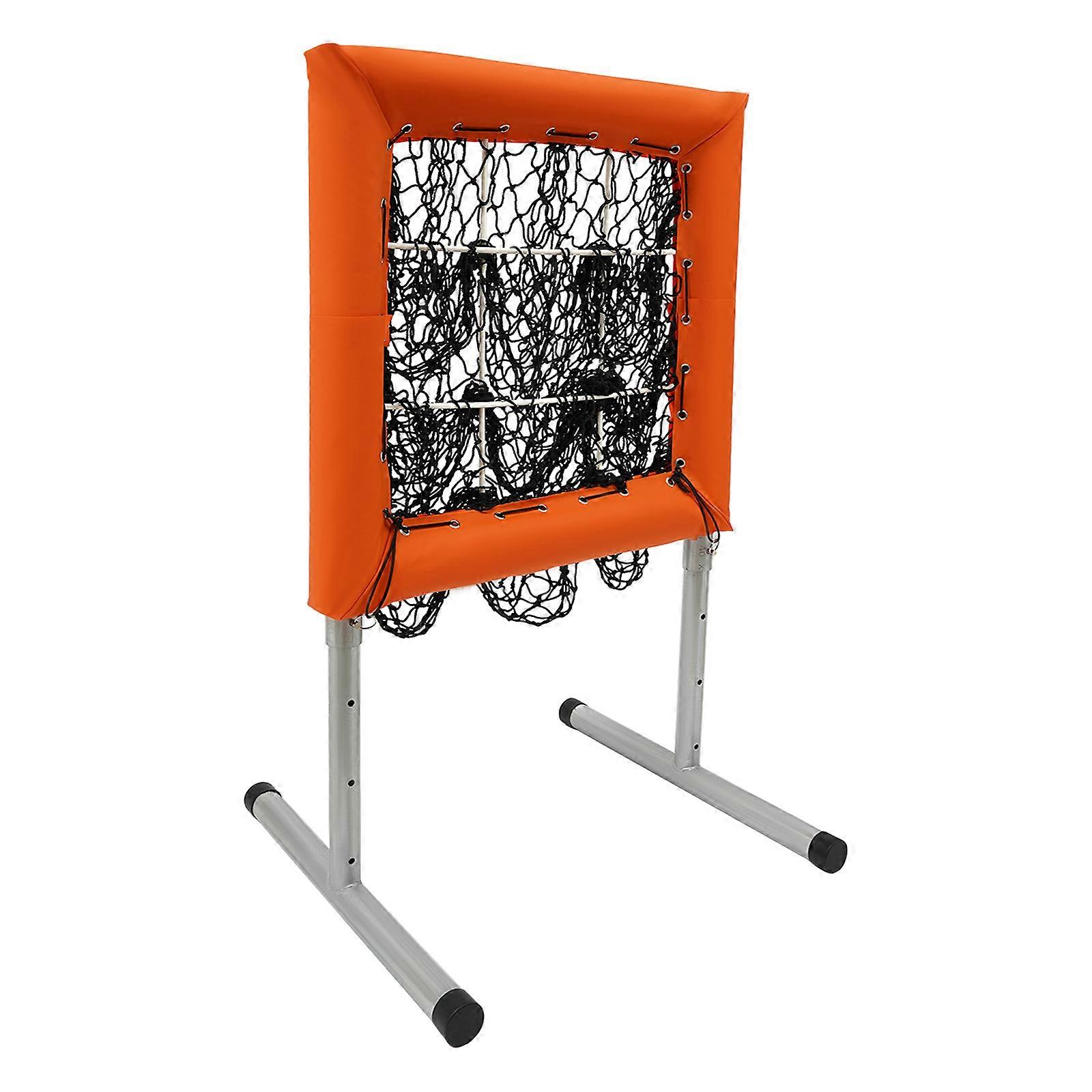 Baseball Throwing Net with Adjustable Height, 27.56-47.24 Inches, Galvanized Steel Frame, Tear-Resistant Polyester Mesh, and Portable for Baseball and