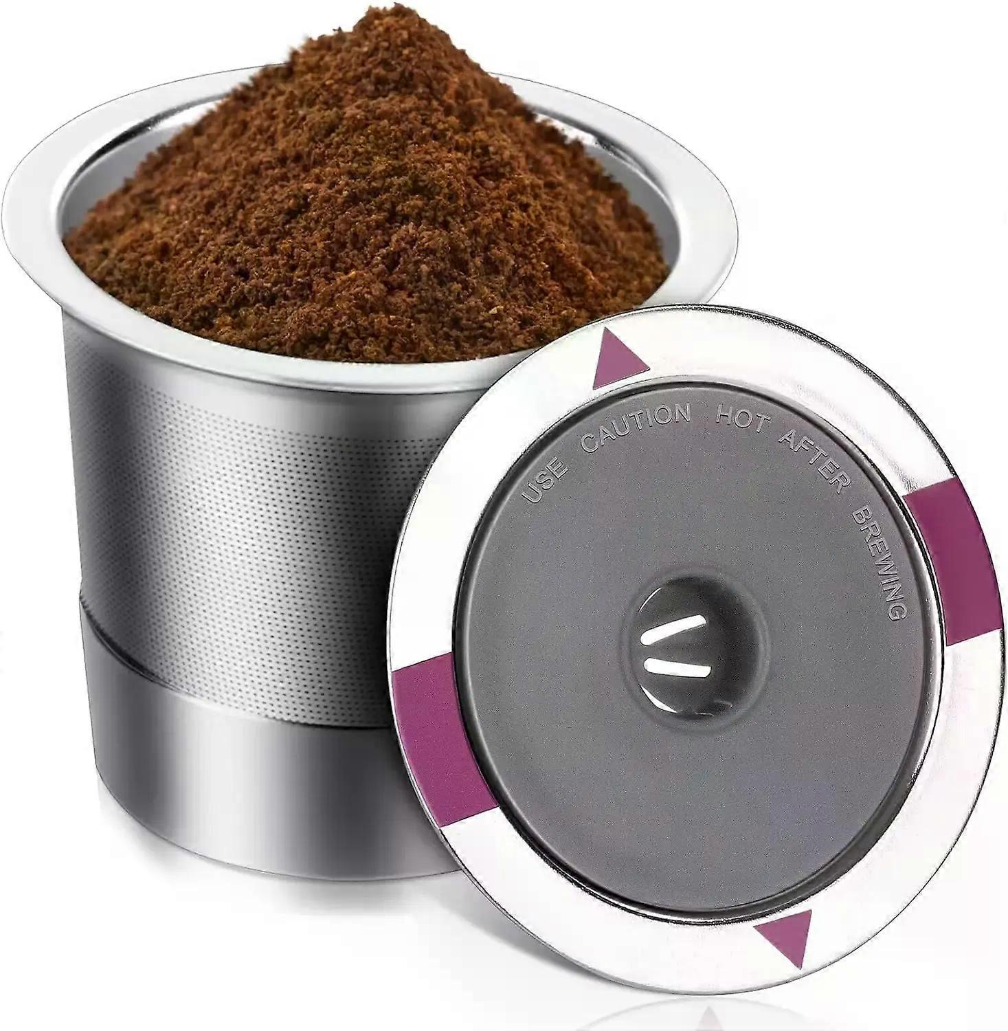 1 pz Cialde di caffè riutilizzabili universali in acciaio inossidabile, tazze K singole ricaricabili compatibili per macchine da caffè K eurig 2.0 e 1.0