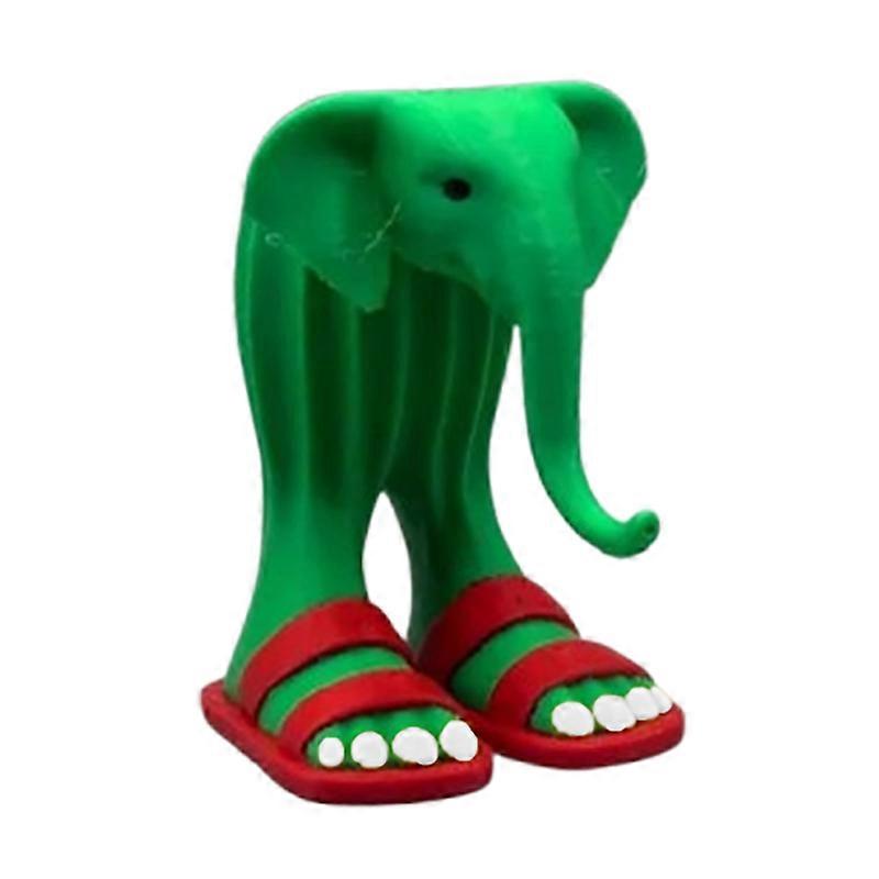 Elephants In The Desert 3D Printed Funny Elephant Model Toy Elephant In Slippers Figure Desk Bookshelf Ornament Gifts Home Decor