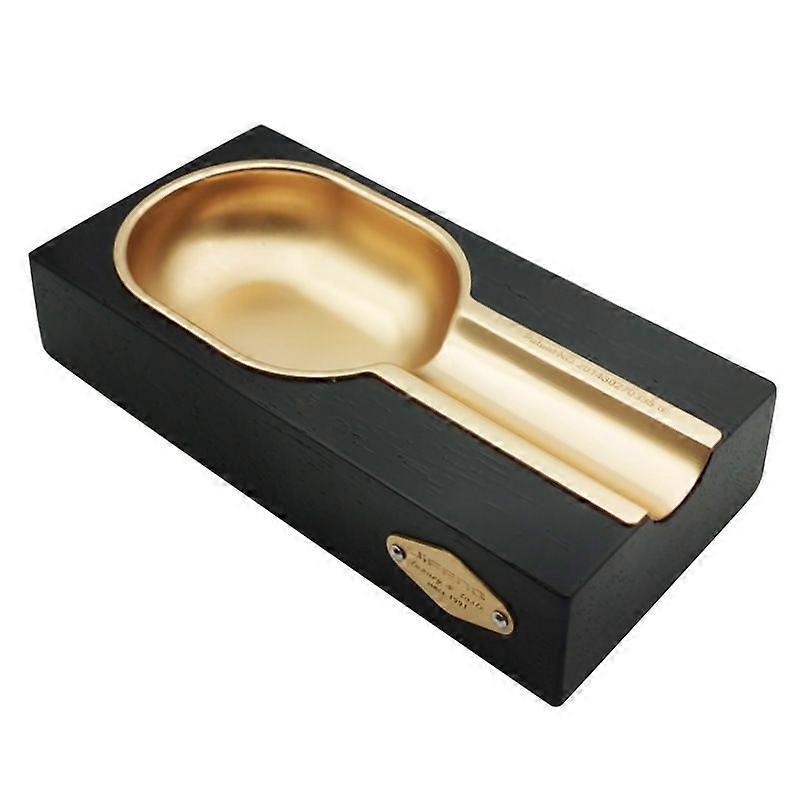 solid Wood Base Copper Metal Ashtray Cigar|cigar AccessoriesEbony