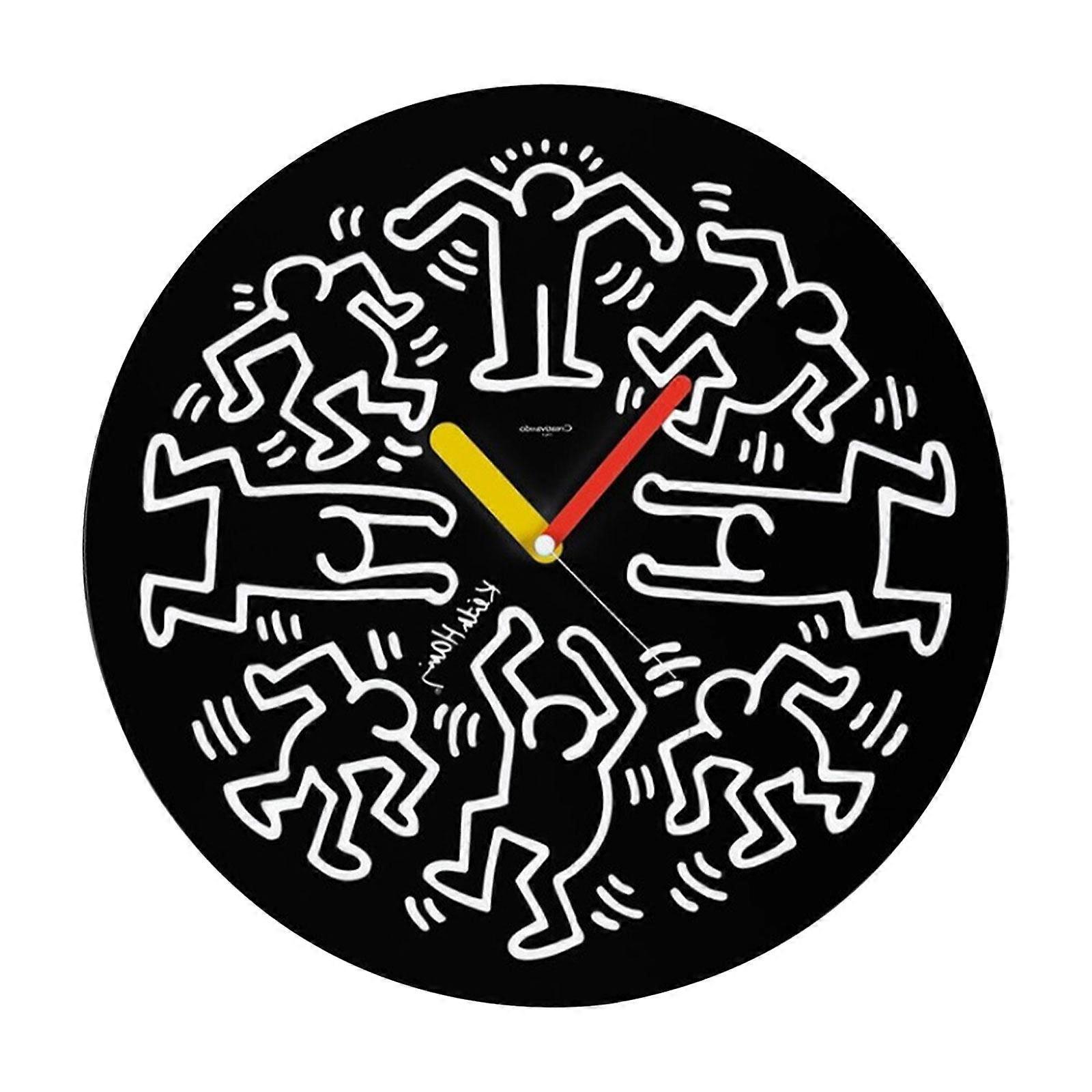 Wall Clock Creative Dancing Wall Clock for Classroom Office Wall Living Room