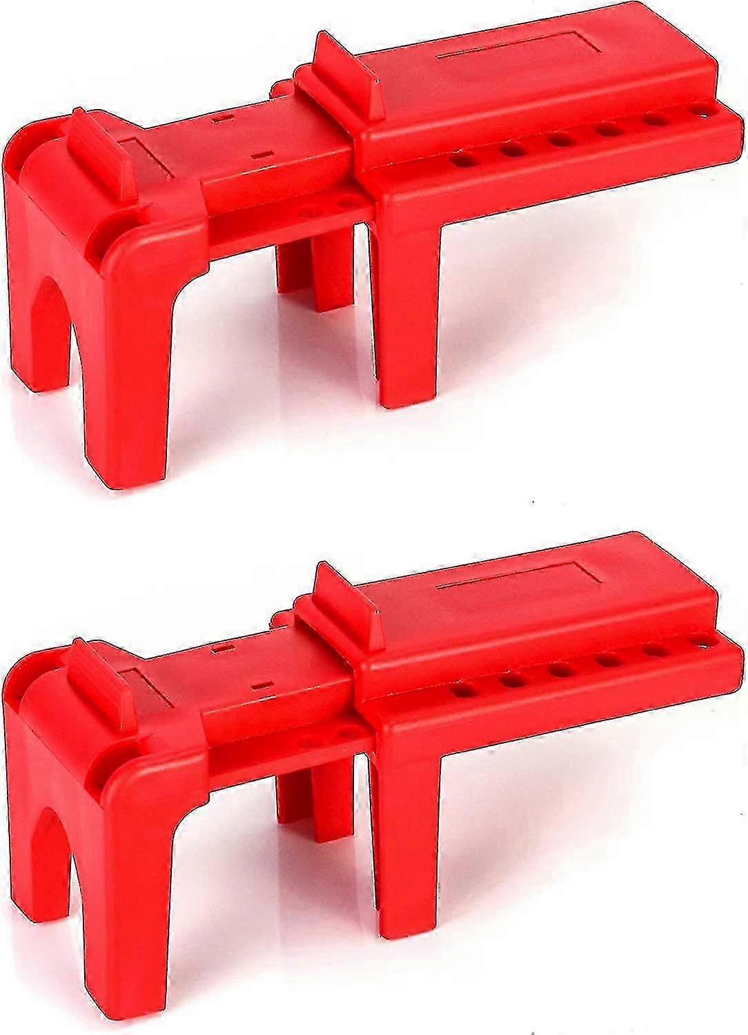 2er-Pack Kugelhahn Lockout Sicherheitsschloss 1/2"-2-1/2" Durchmesser Rot/Sw