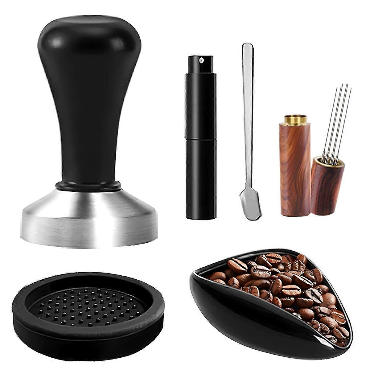 6 Pieces Espresso Accessories Bulk, Stainless Steel Espresso Machine Coffee Tampers Tools for Kitche