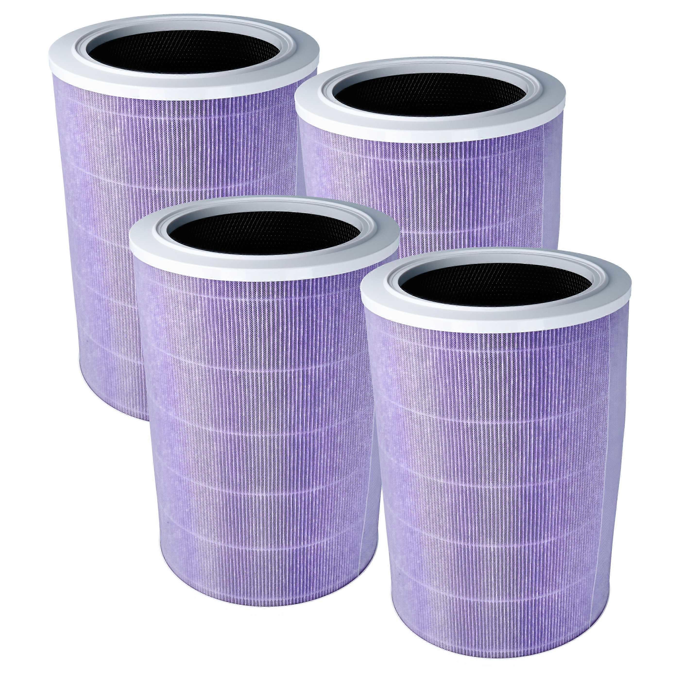 vhbw 4x HEPA filters compatible with Doctor-San X3, X2 air purifier - replacement filter with integrated activated carbon filter, antibacterial