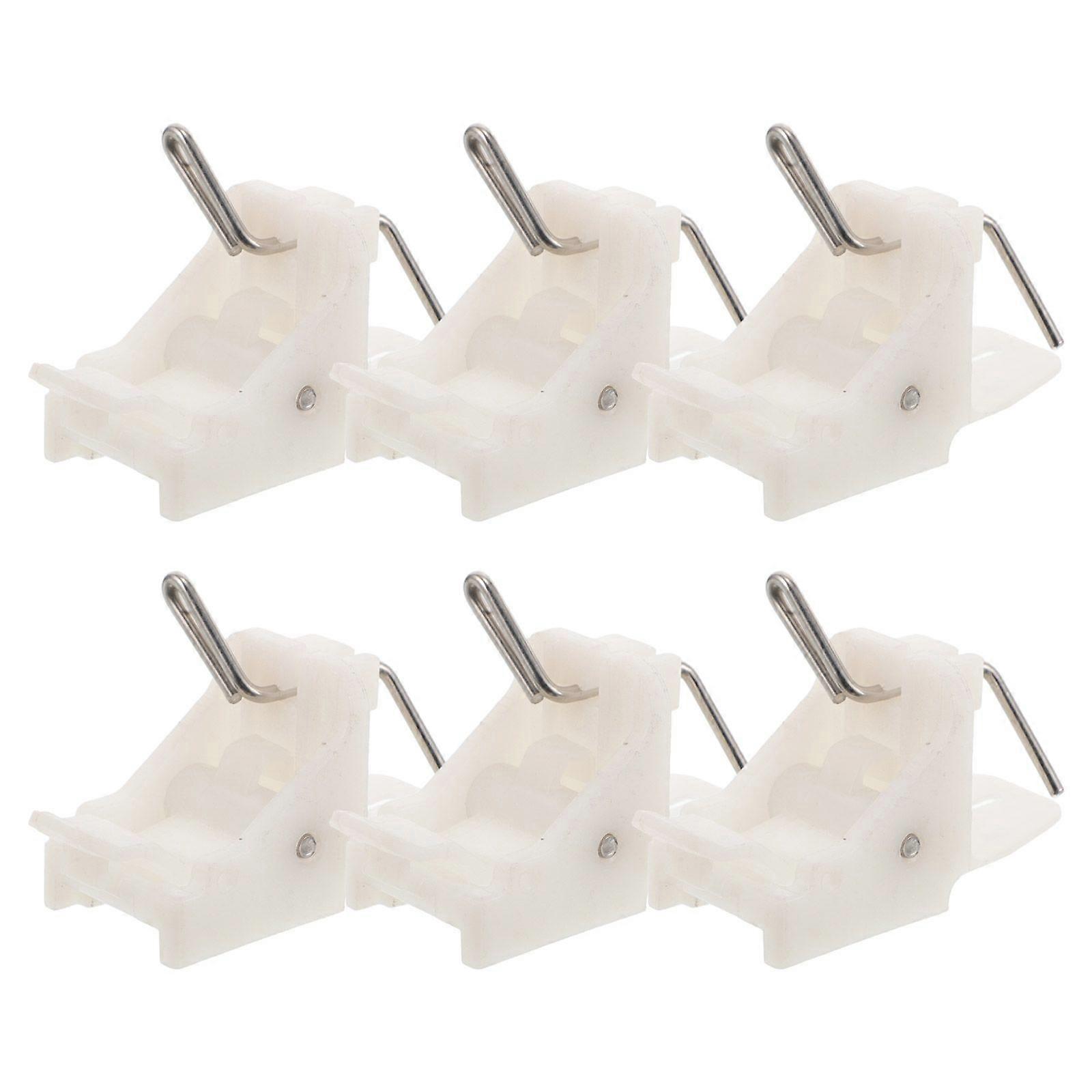 6pcs Freezer Shelf Clip Shelf Clip for Refrigerator Freezer Cooler Shelf Support Replacement Shelf Square Buckles Clips White