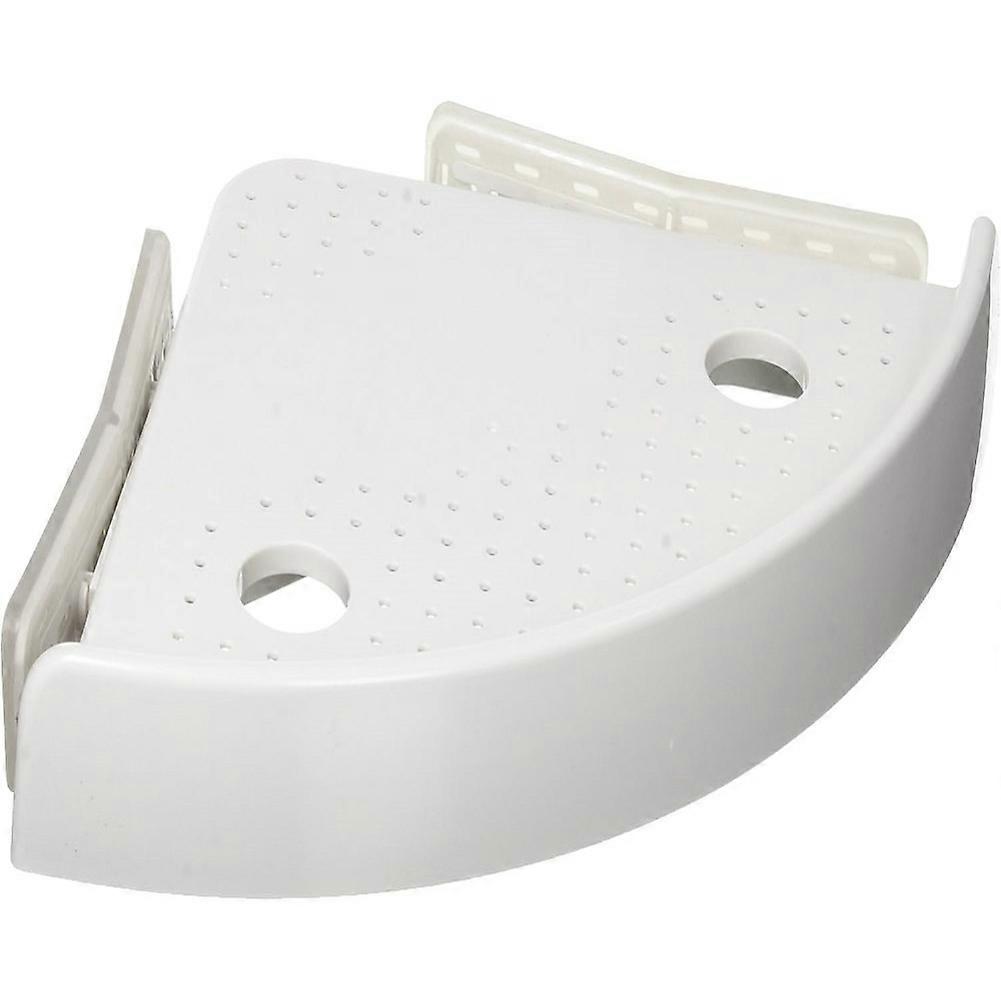 Corner Shelf Organizer with Fan-shaped Design for Non-Marking Shelf Installation, Smooth Surface Mount for Bathroom Essentials