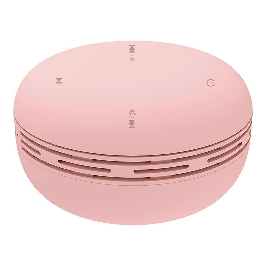 Mini Portable Hamburger 5.0 Bluetooth-compatible Speaker Round Wireless Adapter Lightweight Bluetooth-compatible o  Pink