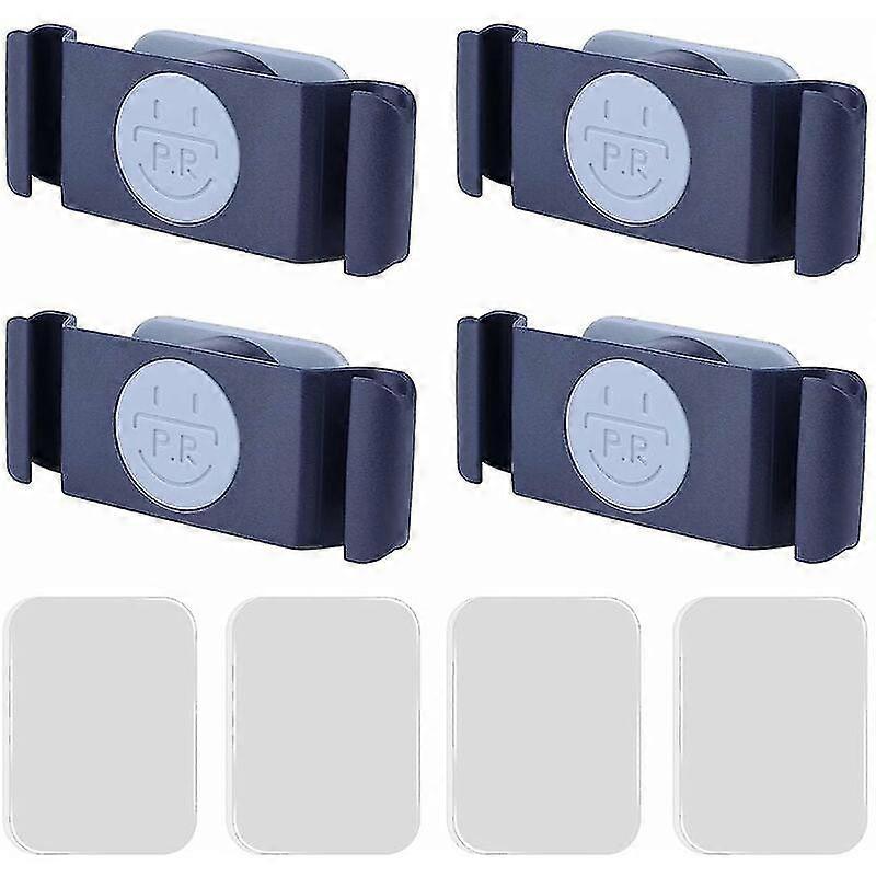 4 Pcs Rotating Cable Organizer Clips, Adhesive Cord Holder for Desk Toaster Blender Air Fryer (Blue)