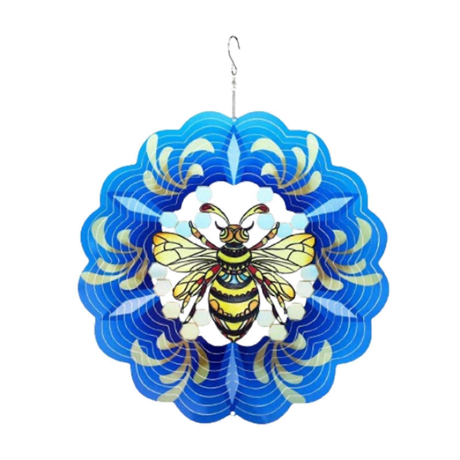 Wind spinner for garden, stainless steel kinetic sculpture, colorful decoration