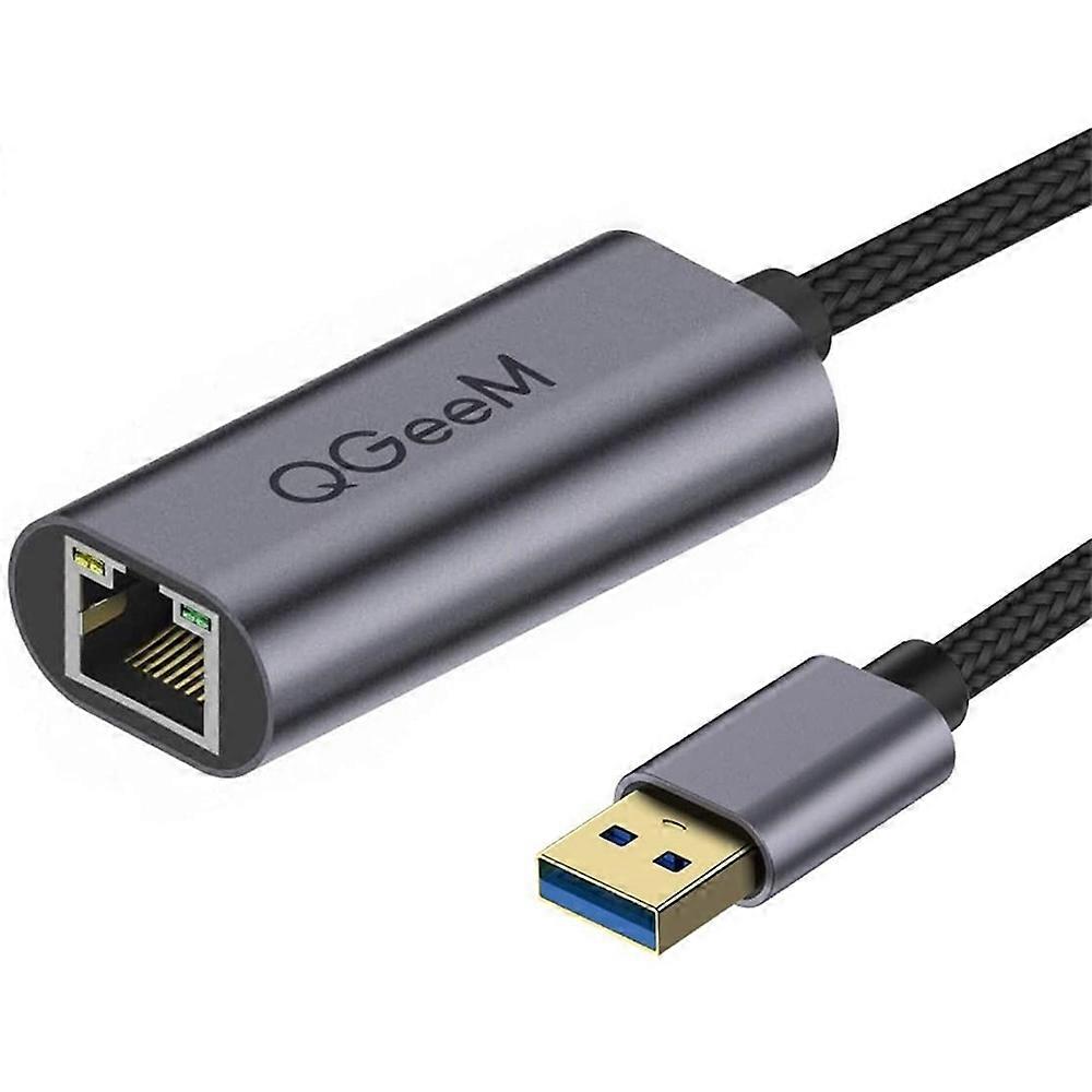 QGEEM UA05-A USB 3.0 zu Gigabit Ethernet Adapter USB zu RJ45 LAN Kabelkonverter kompatibel mit Nin