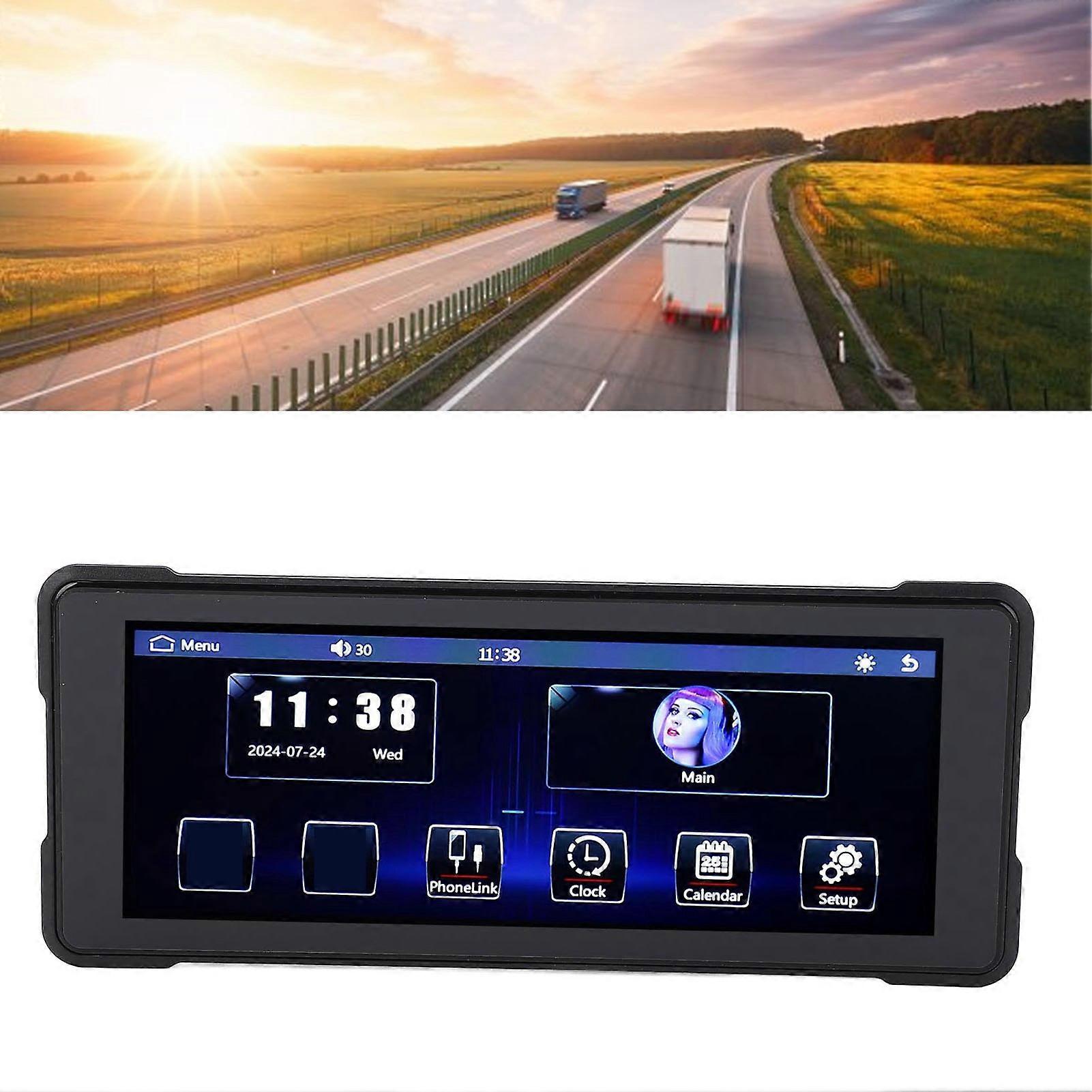 7inch Motorcycle GPS Navigator for Android Auto Carplay Multimedia Display Navigation System for Traveling Daily Riding 
