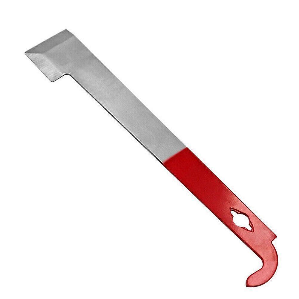 Red (A) $ Scraper stainless steel pigtail knife tail J-shaped knife red multi-purpose scraper export type beekeeping tools