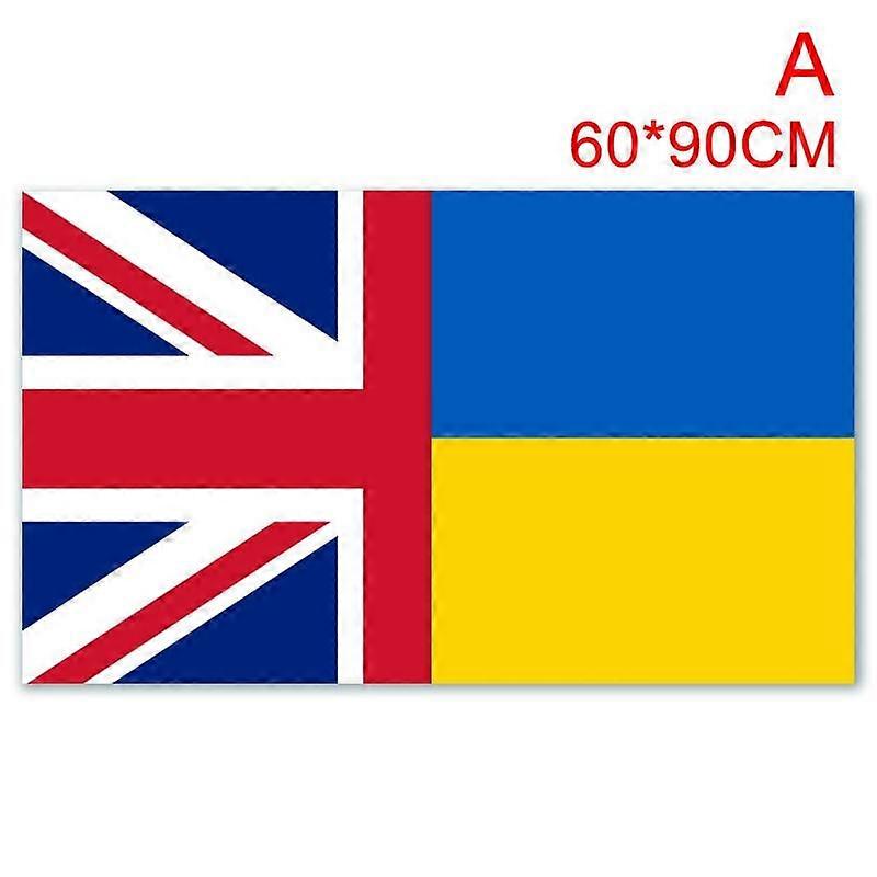 60*90cm. Weight about 50g, overweight is wrong (A)$Ukrainian and British Union Flag