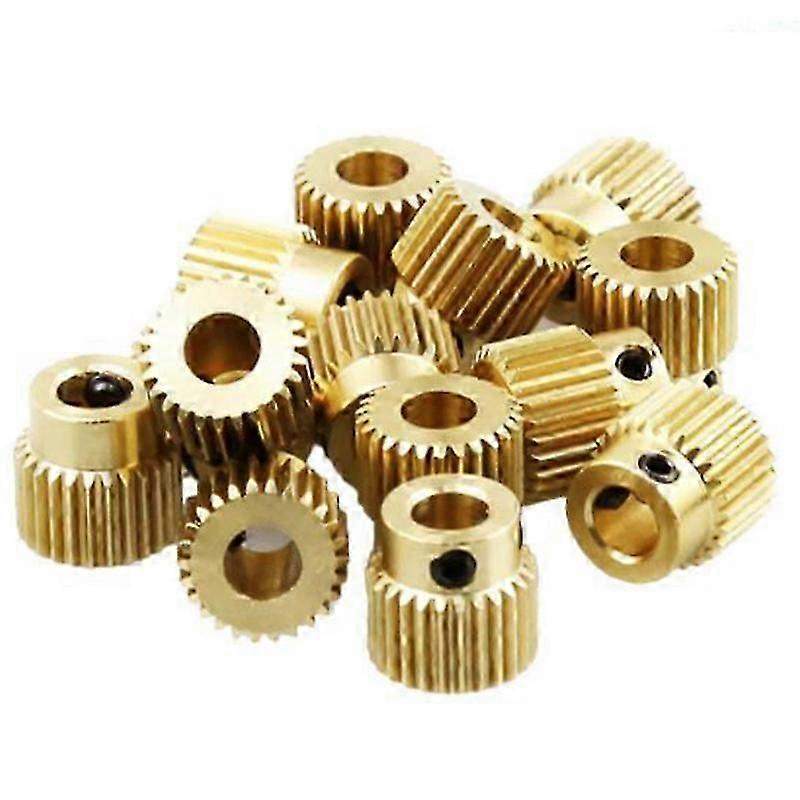 12PCS Mk7 MK8 Extrusionszahnrad 26 Zähne Messing Antrieb Zahnrad Zuführung Zahnrad für Anet A8 CREALITY Edition0612