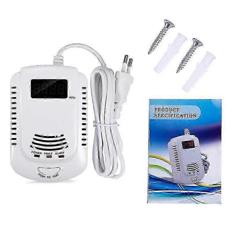 Household Gas Leak Detector for Natural Gas, LPG, and City Gas with Voice Alerts and Flashing Light Alarm for Methane, Propane, and Butane S