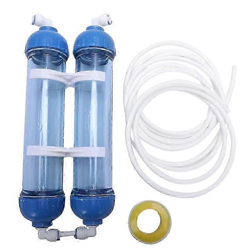 2Pcs T33 Water Filter Cartridge with 4Pcs Fittings for RO System