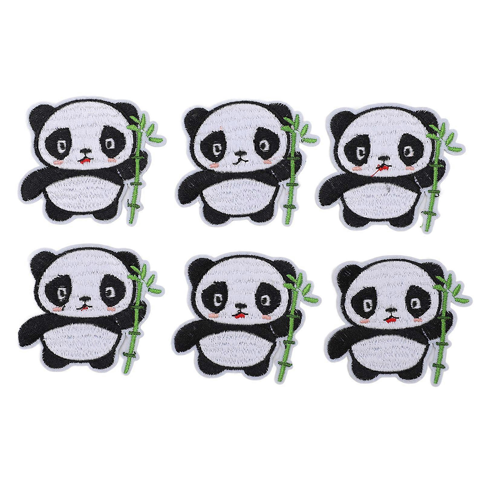 2025 Latest Model  6PCS Panda Patch Panda Pattern DIY Sewing Sewing Patches