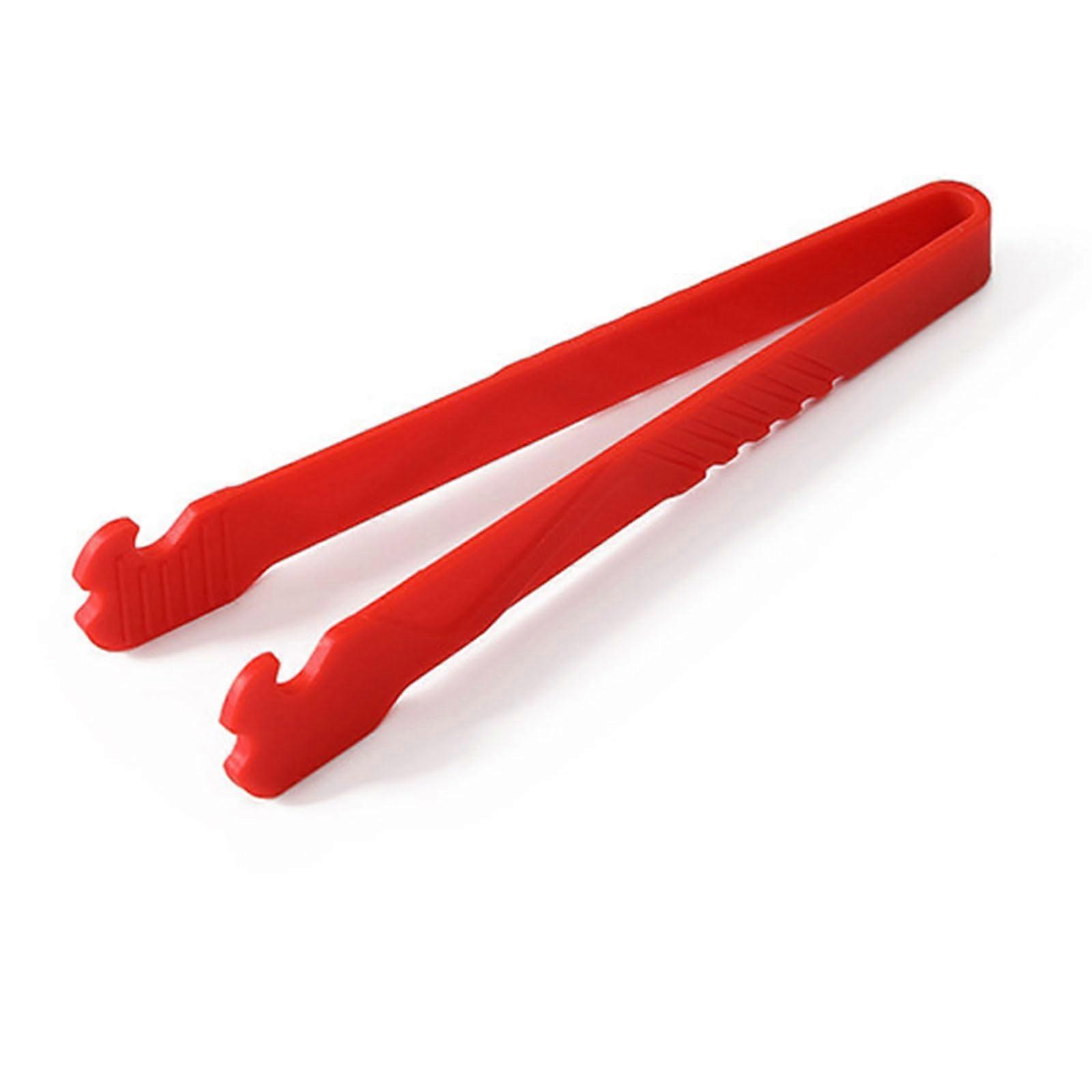 Nylon Grill Tongs with Non-Slip Handle, Multifunctional Food Clip for Grilling, Baking, and Serving Meat and Salad